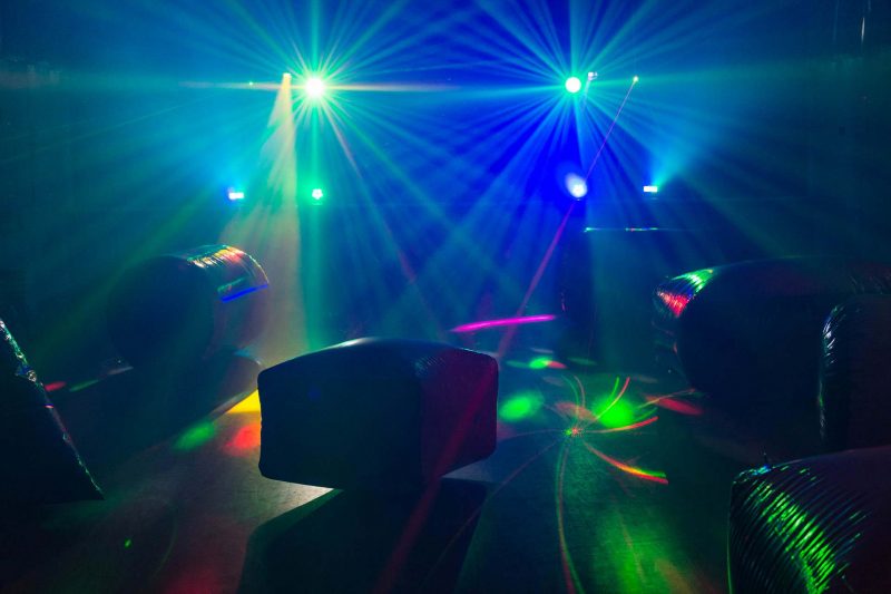 Light beams across the West Midlands nerf arena
